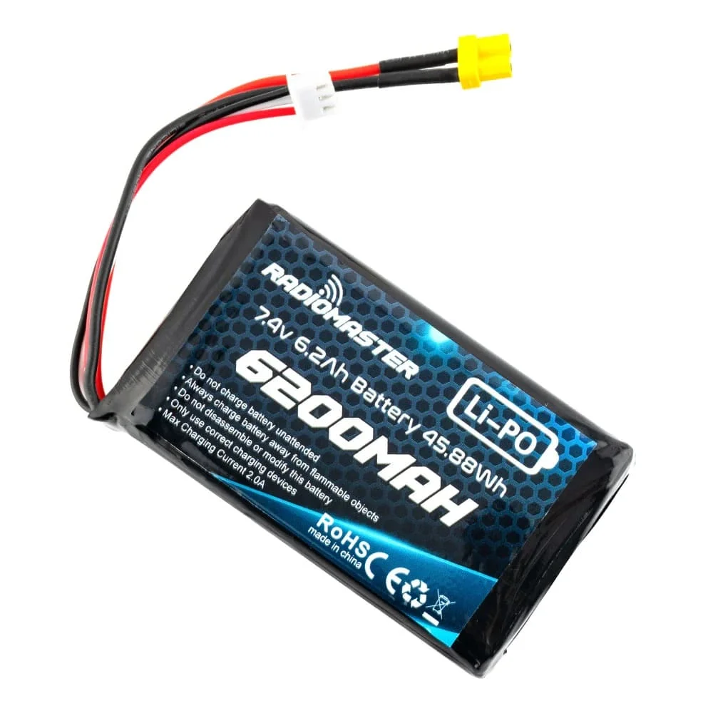 RadioMaster 6200mAh 2S 7.4v Lipo – vaizdas 2
