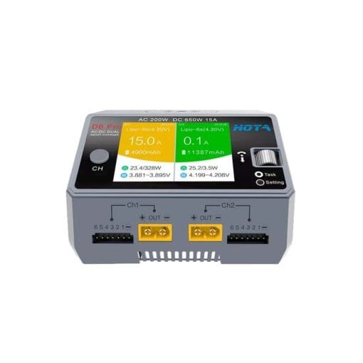 HOTA D6 Pro 325W 15A 1-6S Dual Channel AC/DC Smart Charger Wireless Charging – vaizdas 2