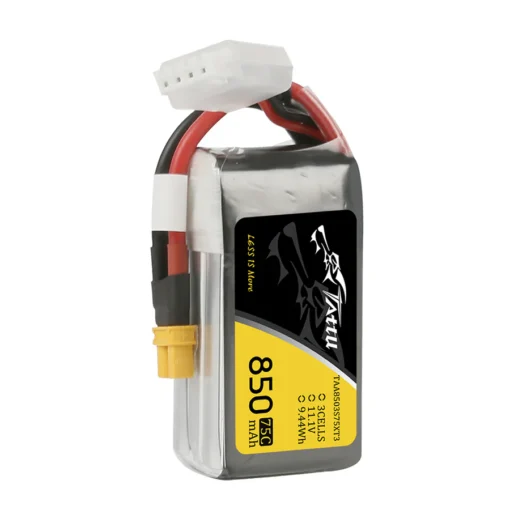 Akumuliatorius Tattu 850mAh 11.1V 75C 3S1P Lipo - XT30 – vaizdas 4
