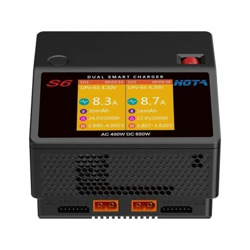 HOTA S6 AC 400W DC 325W*2 15A*2 Dual Channel Lipo Charger for 1-6S Battery – vaizdas 2