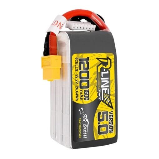 Baterija Tattu R-Line Version 5.0 1200mAh 22.2V 150C 6S – XT60 - Image 2