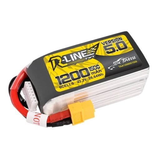 Baterija Tattu R-Line Version 5.0 1200mAh 22.2V 150C 6S – XT60 - Image 3