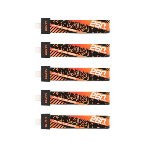 Akumuliatorius BETAFPV LAVA 1S 260mAh 80C – BT2.0 (5vnt)