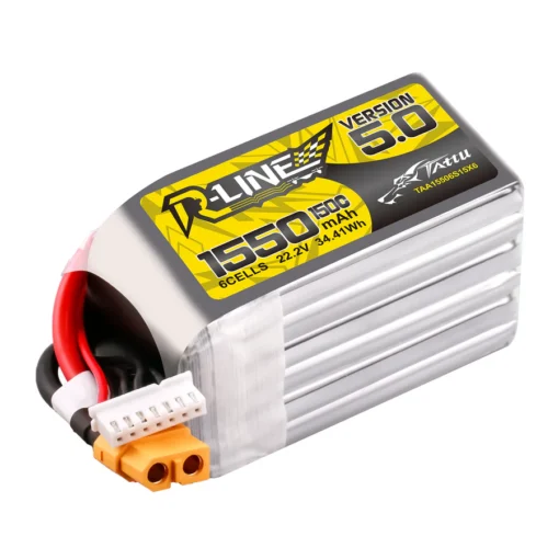 Akumuliatorius Tattu R-Line 5.0 1550mAh 22.2V 6S 150C LiPo – XT60 - Image 3
