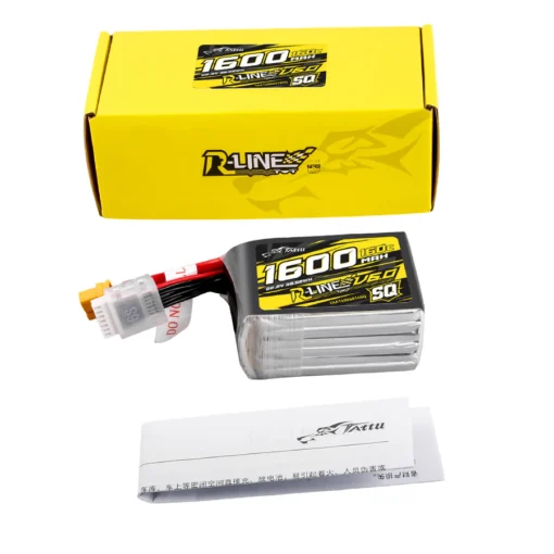 Akumuliatorius Tattu R-Line V6 1600mAh 22.2V 6S 160C LiPo – XT60 [SQ] – vaizdas 5