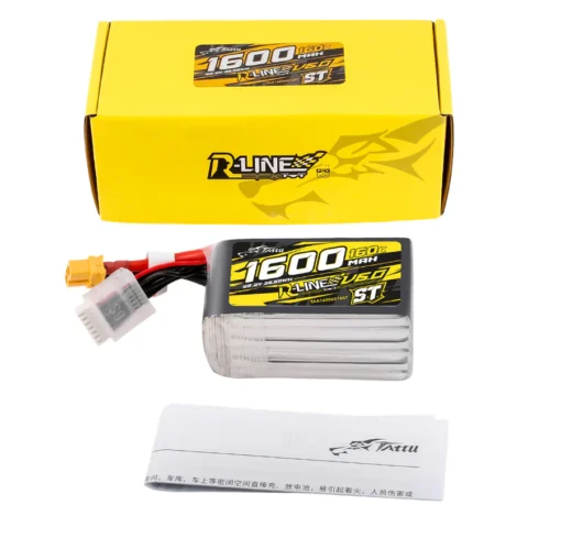 Akumuliatorius Tattu R-Line V6 1600mAh 22.2V 6S 160C LiPo – XT60 [ST] - Image 5