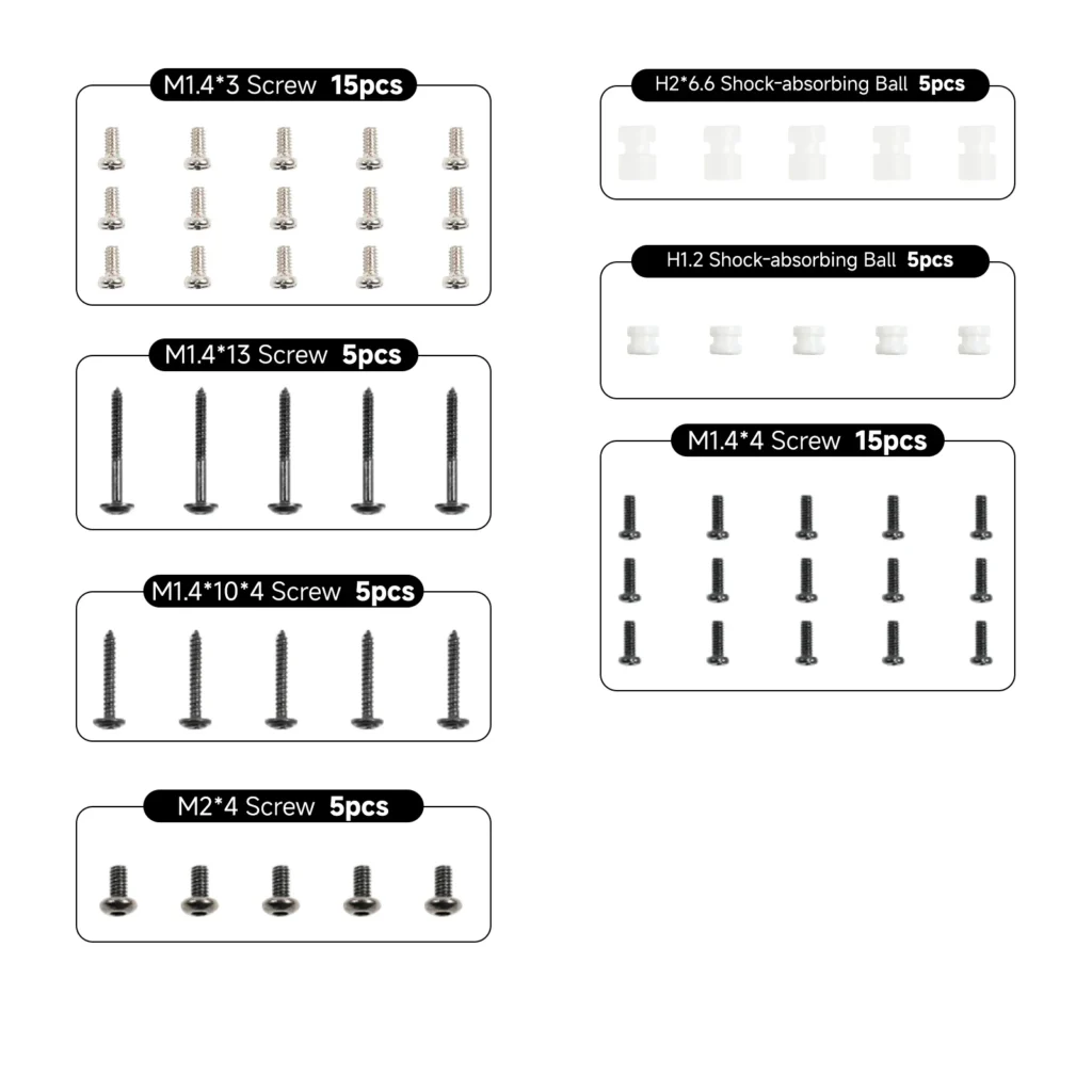 1dronas.lt: BETAFPV Meteor65 Pro O4 / Meteor75 Pro O4 Pro varžtų rinkinys