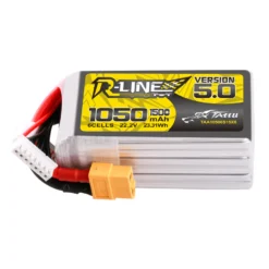 Akumuliatorius Tattu R-Line 5.0 1050mAh 22.2V 6S 150C LiPo – XT60
