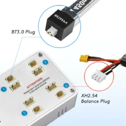 VIFLY ToothStor - 4 Jungčių 2S baterijų įkroviklis – Paveikslėlis 3