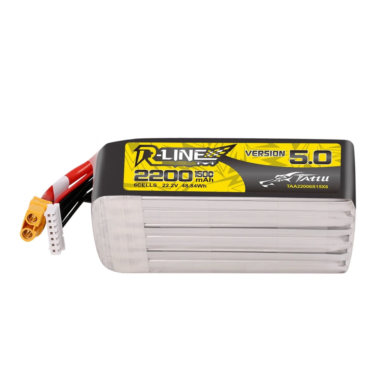 Akumuliatorius Tattu R-Line Version 5.0 2200mAh 22.2V 6S 150C LiPo – XT60