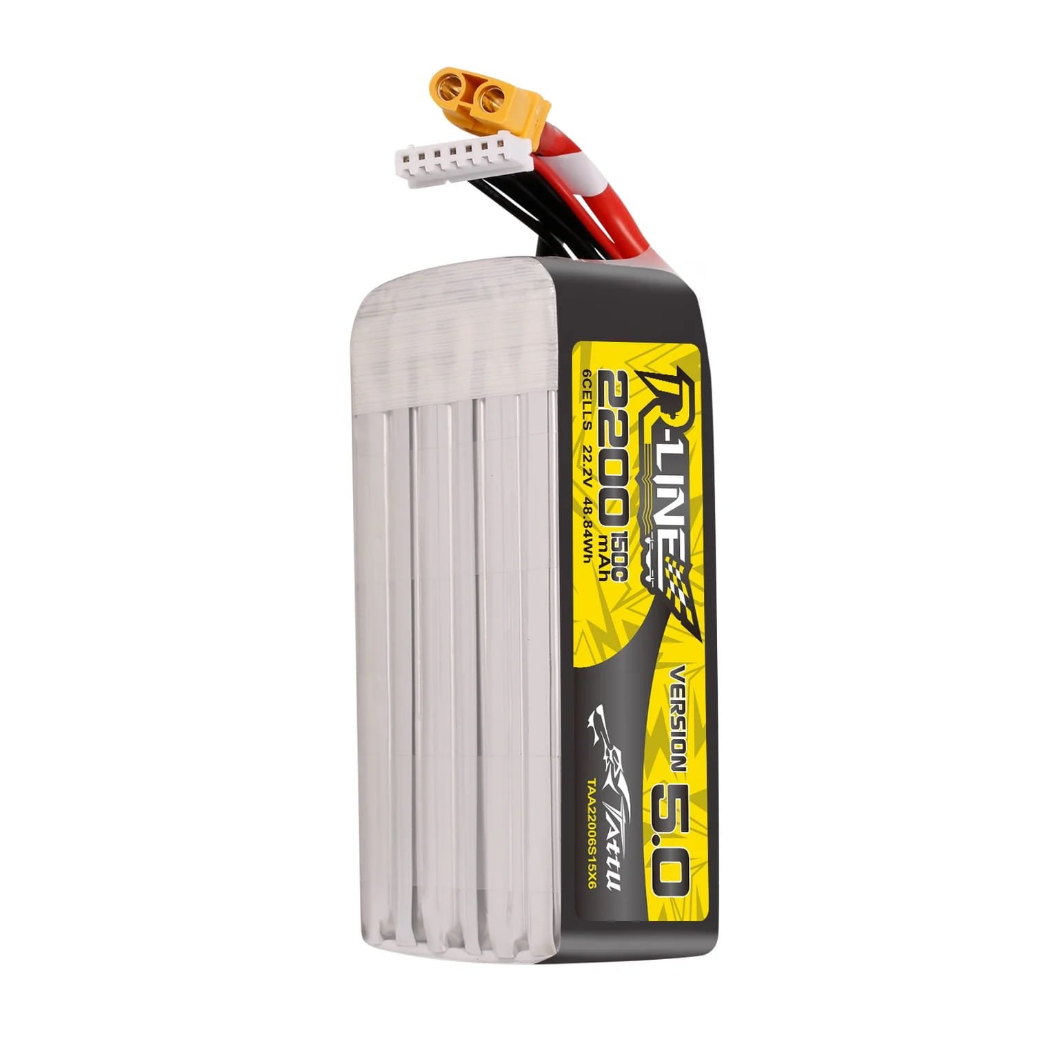 Akumuliatorius Tattu R-Line Version 5.0 2200mAh 22.2V 6S 150C LiPo – XT60 – vaizdas 3