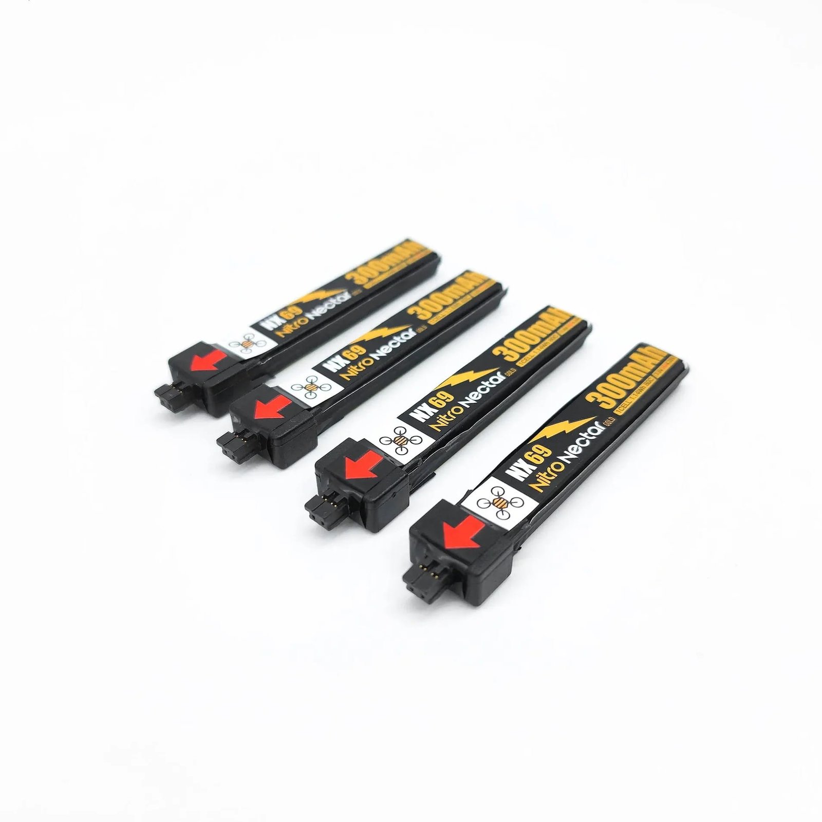 Akumuliatorius NewBeeDrone Nitro Nectar 300mAh HV 1S 80C - NX69 (4vnt) - Image 3