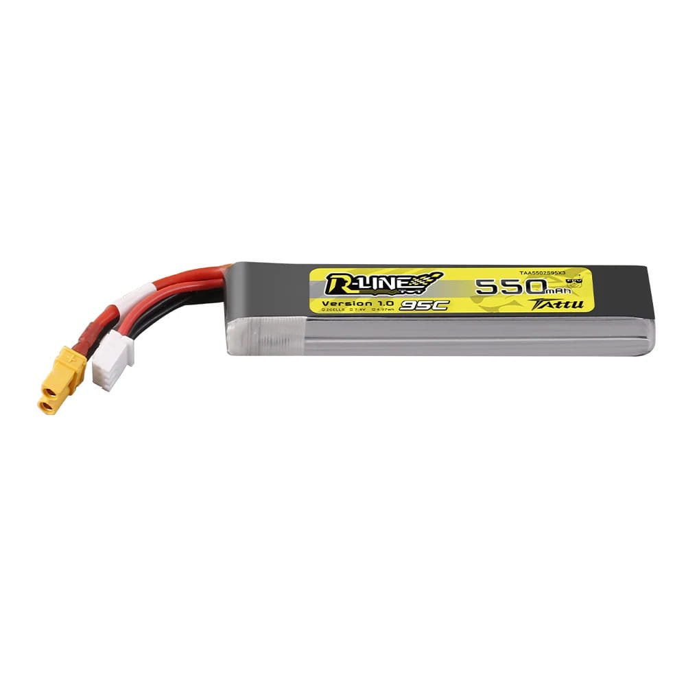 Akumuliatorius Tattu R-Line 550mAh 7.4V 2S1P 95C - XT30