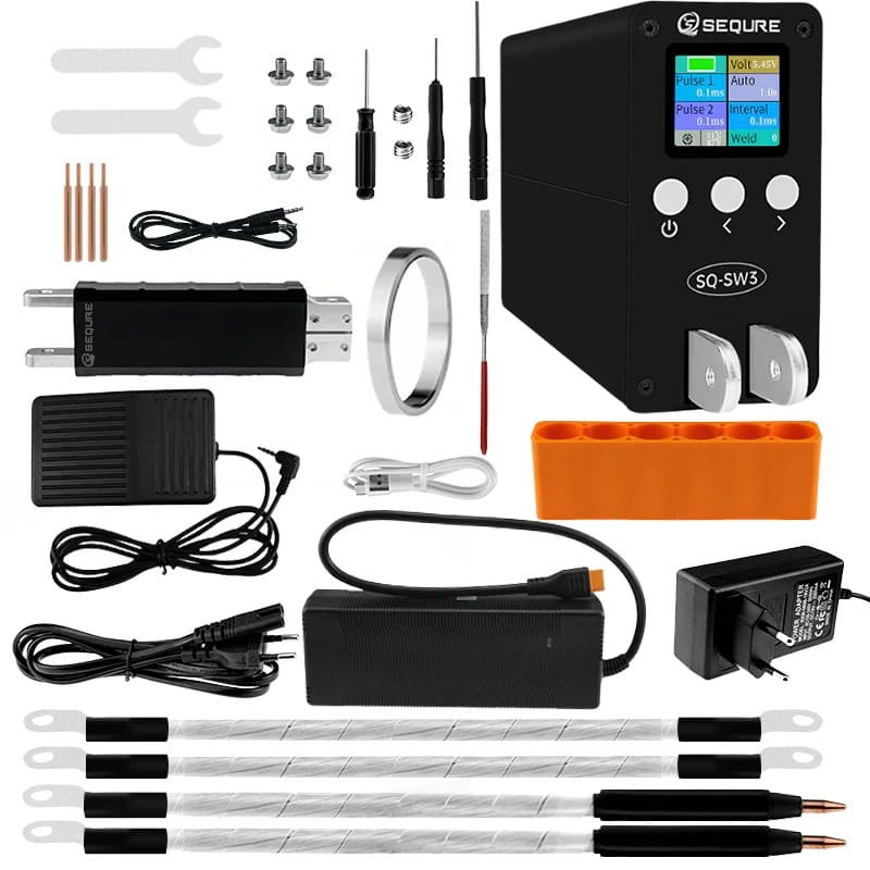 SEQURE SQ-SW3 kondensatorinis taškinis suvirinimo aparatas 18650 / 21700 ličio baterijoms – vaizdas 2