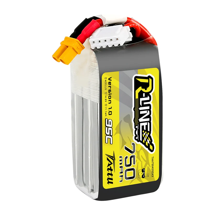 Akumuliatorius Tattu Lipo R-Line 750mAh 95C 4S1P 14.8V – XT30U – vaizdas 3